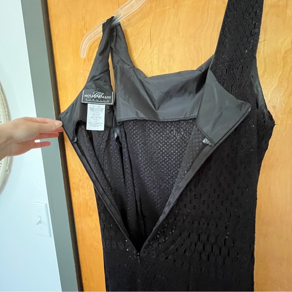 Black double-layered lace and sequins maxi dress - Picture 10 of 16